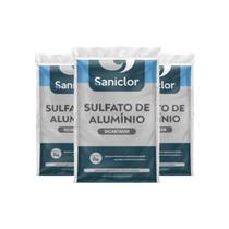 Kit 3 Sulfato de Aluminio Decantador Piscina Saniclor 2kg