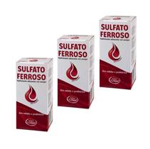 Kit 3 Sulfato Ferroso Xarope 120ml Sabor Chocolate - Natus