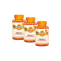 kit 3 Sundown Ômega 3 1000mg 60 Cápsulas cada envio muito rápido