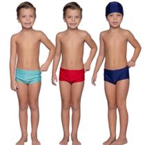 KIT 3 Sunga Juvenil Slim Básica WLS Modas Confortavel Para Verão Piscina Moda Praia Infantil