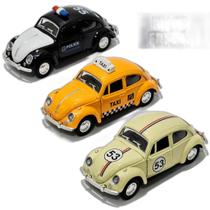 Kit 3 Super Carrinhos Miniatura Fusca Colecionador Fricção Kit 3 Super Carrinhos Miniatura Fusca Colecionador Fricção