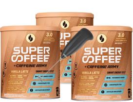 KIT 3 Super Coffe 3.0 - Vanilla 220g + Mini Mixer KIT 3 Super Coffe 3.0 - Vanilla 220g + Mini Mixer
