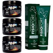 Kit 3 Super Gel 30 Ervas 250G + 1 Pomada Fisio Fort 150G