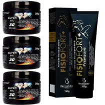 Kit 3 Super Gel 30 Ervas 250G + 1 Pomada Fisio Premium 150G - Bio Instinto