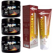 Kit 3 Super Gel 30 Ervas 250G + 1 Pomada Milagrosa 150G