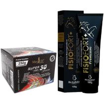 Kit 3 Super Gel 30 Ervas 250G + 3 Pomada Fisio Fort Premium - Bio Instinto