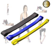 Kit 3 Super Mini Band Extensor Elástico Leve, Médio E Forte