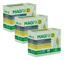 Kit 3 Supl.Magfix 60 Cáps. Mag. Zinco Cálcio D3 - LA SAN-DAY Kit 3 Supl.Magfix 60 Cáps. Mag. Zinco Cálcio D3 - LA SAN-DAY