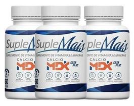 Kit 3 - Suplemais Cálcio Mdk 60cp - Calcio, Vitamina D E K