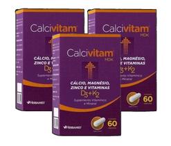 Kit 3 Suplemento Alimentar Calcivitam MDK 60 Cáps - Herbamed Kit 3 Suplemento Alimentar Calcivitam MDK 60 Cáps - Herbamed