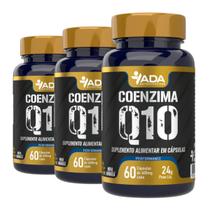Kit 3 Suplemento Alimentar Coenzima Q10 Ubiquinona 180 Cápsulas Pura Vitamina Coq10 400mg Original