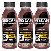 Kit 3 Suplemento Alimentar Nescafé Pro-Energy 15g de Proteína Chococino 270ml
