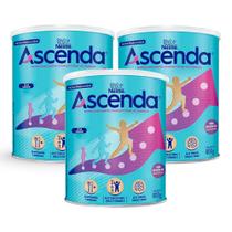 Kit 3 Suplemento Alimentar Nestlé Ascenda Sem Sabor 800g