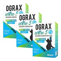 Kit 3 Suplemento Alimentar Ograx Artro 5 Gatos - 30 Cápsulas