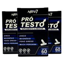 Kit 3 Suplemento Alimentar Pró Test 180 cápsulas Magnésio Zinco Cafeína Sem Sabor Vitamina Arginina Kit 3 Suplemento Alimentar Pró Test 180 cápsulas Magnésio Zinco Cafeína Sem Sabor Vitamina Arginina