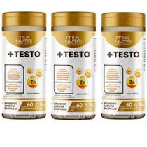 Kit 3 Suplemento Alimentar +Testo Com 60 Capsulas Mix Nutri