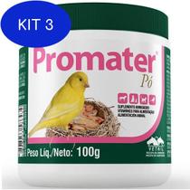 Kit 3 Suplemento Aminoácido Vitamínico Promater Pó - 100G