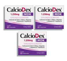 Kit 3 Suplemento Calciodex MDK 1250mg 60 Cápsulas - Hertz