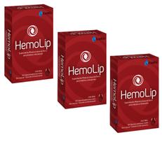 Kit 3 Suplemento de Ferro 30 Caps Hemolip Adulto e Gestante