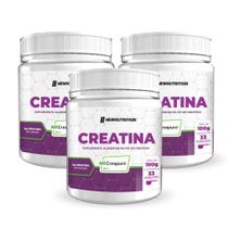 Kit 3 Suplemento Em Pó Creatina Creapure Monohidratada 100g - New Nutrition