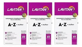 Kit 3 Suplemento Lavitan A-Z Mulher Com 60 Cp - Cimed