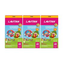 Kit 3 Suplemento Lavitan Vitaminas Infantil 60 Comp - Cimed