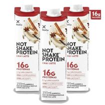 Kit 3 Suplemento NOT SHAKE Protein 16g Chai Latte 250ml