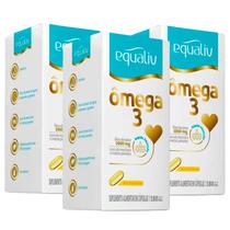 Kit 3 Suplemento Ômega 3 180 Cápsulas - Equaliv Sabor:Sem Sabor