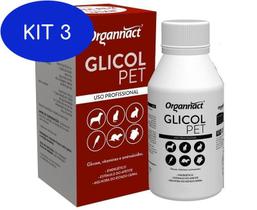 Kit 3 Suplemento Organnact Glicol Pet 120Ml