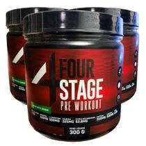 Kit 3 Suplemento Pré Treino Academia Energia Limão 300g