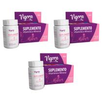 Kit 3 Suplemento Vigora Plus Mulher Com 60 Cápsulas - Prati