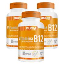 Kit 3 Suplemento Vitamina B12 Metilcobalamina 60 Cps Duom