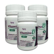 Kit 3 Suplemento Vitamina D 2000UI 60 Cáps - Vigora Plus Sabor:Sem Sabor