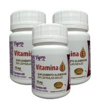 Kit 3 Suplemento Vitamina E 10mg 60 Cápsulas - Vigora Plus