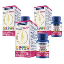 Kit 3 Suplemento Vitamina Mulher 60 Cps - Catarinense Kit 3 Suplemento Vitamina Mulher 60 Cps - Catarinense
