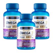 Kit 3 Suplemento Vitamina Ômega 3 1000mg 60Cps - Catarinense Kit 3 Suplemento Vitamina Ômega 3 1000mg 60Cps - Catarinense