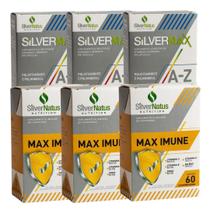 Kit 3 Suplementos 60 Max Imune + 3 Polivitamínico A-Z Multi
