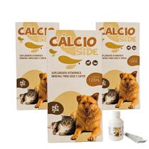 Kit 3 Suplementos Cálcio para cães e gatos 120 Ml