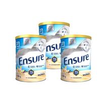 Kit 3 Suplementos Ensure Baunilha 850g - Estoque Garantido
