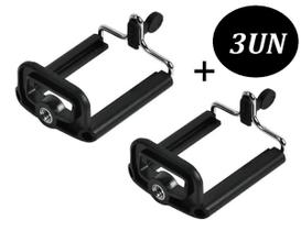 Kit 3 Suporte Adaptador com Rosca Universal Para Celulares para rosquear em Tripé
