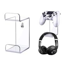 Kit 3 Suporte Controle Ps5 Fone Headset Gamer Mesa Parede