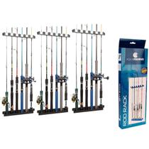Kit 3 Suporte de Parede Expositor Organizador Até 18 Varas de Pescar Rod Rack Pesca Brasil Kit 3 Suporte de Parede Expositor Organizador Até 18 Varas de Pescar Rod Rack Pesca Brasil