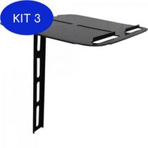 Kit 3 Suporte De Parede Para Dvd Advd1786X5 Preto Brasforma