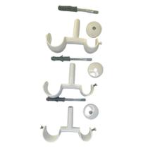 Kit 3 suporte duplo para teto 19/28mm varias cores
