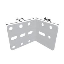 Kit 3 Suporte Em L Branco 4 X 5 Para Trilho Suiço Kit 3 Suporte Em L Branco 4 X 5 Para Trilho Suiço