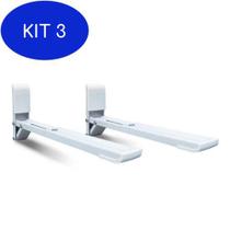 Kit 3 Suporte para Forno Microondas SBR3.8 Brasforma Branco