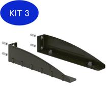 Kit 3 Suporte para micro-ondas F-decor preto