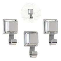 Kit 3 Suporte Para Toalha Gancho Multiuso Plástico Ventosa