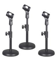 KIT 3 Suporte Pedestal Mesa Tripé P/ Microfones Base de Mesa KIT 3 Suporte Pedestal Mesa Tripé P/ Microfones Base de Mesa
