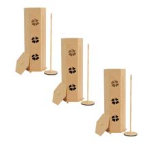 Kit 3 suporte Porta Papel Higiênico Chão Madeira Artesanal Banheiro